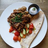 pita with pulled mushrooms at Steinhaus1718 in Budingen