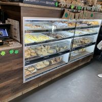 Bagel case  at Old New York Deli & Bakery Co in Mammoth Lakes