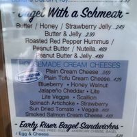 Tofu cream cheese is a spread option  at Old New York Deli & Bakery Co in Mammoth Lakes
