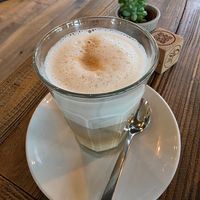 Latte Macciato mit Hafermilch at GenussArt in Tubingen