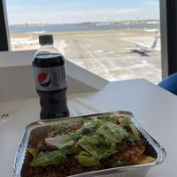 Nachos with Impossible ground beef  at LGA - Dos Toro - TB in Queens