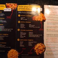 Everything that's vegan is marked on printed menu and big menu in shop. at I Heart Mac & Cheese in Naples
