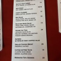 Kitchen menu at Tin Box in Vieques