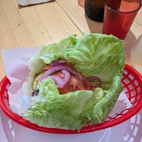 Naked vegan cheese burger at Burgermuma in Karratha