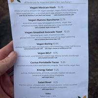 They have a whole vegan menu now   at The Junction Kitchen & Provisions in North Charleston