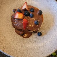 Banana pancakes at Green Hippo - Töölö in Helsinki