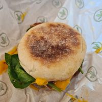 vegan egg burger at Plant Power Fast Food in Hollywood