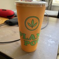 Largest iced coffee  at Plant Power Fast Food in Hollywood