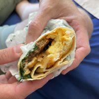 Breakfast burrito   at Plant Power Fast Food in Hollywood