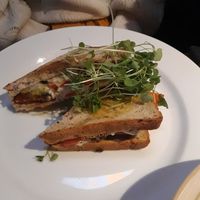 Vegan salami toast at Gastropub Soho in Tampere