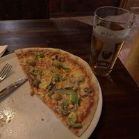 Vegan pizza  at Ravintola Mäkikupla in Helsinki