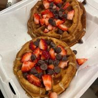 Chocolate strawberry waffles at Fresh Pressed Lancaster in Lancaster