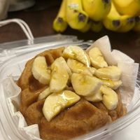 Banana waffles at Fresh Pressed Lancaster in Lancaster