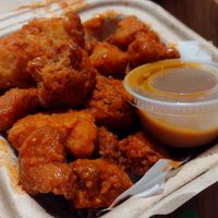 Another order of Buffalo cauliflower wings but it didn't have carrots/celery, ranch or sesame seeds even though ordered on same visit. at elephant + vine  in Evanston