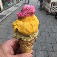 Beste Farbwahl, und sowas von lecker ! 🤤  at Eisbrunnen - Vegan Ice Cream in Munich