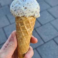 Marzipan/Mohn + Vanille at Eisbrunnen - Vegan Ice Cream in Munich