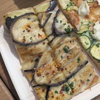 Eggplant pizza at La Prezzemolina in Rome