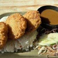 Deep fried pumpkin coated with panko served carrots & potatoes  at Soho in Newcastle Upon Tyne