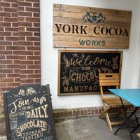Outside the shop  at York Cocoa Works in York