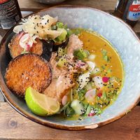 Japanese Katsu Curry (Aubergine)  at Kamado Kitchen  in Morzine