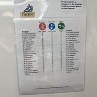 Product range which doesn‘t show the vegan vanilla we spotted once but never have seen since then.  at Cuckoo Ice Cream in Luzern