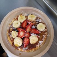 Hotcakes at Mandragora Vegan in Mexico City