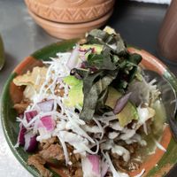 Chilaquiles  at Mandragora Vegan in Mexico City