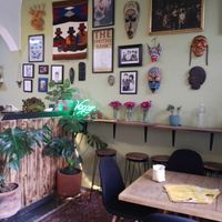 Indoors at Mandragora Vegan in Mexico City