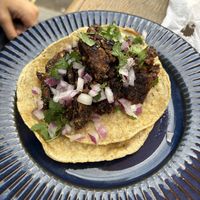 Taco de milanesa   at Mandragora Vegan in Mexico City