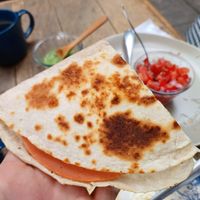 Quesadilla at Mandragora Vegan in Mexico City