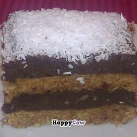 Delicious raw cake at Mannatural in Budapest, Hungary. at The Restaurant of Life in Budapest