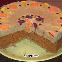 Delicious raw food cake at Mannatural in Budapest, Hungary. at The Restaurant of Life in Budapest