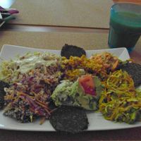 Mixed platter and green smoothie @ Mannatural, Budapest at The Restaurant of Life in Budapest