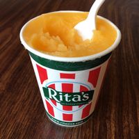Small Mango Italian Ice at Rita's Italian Ice in Apple Valley