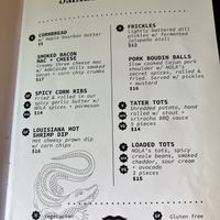 Menu  at NOLA Craft Beer & Whiskey in Adelaide