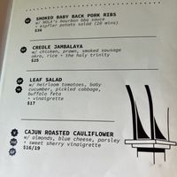 Menu  at NOLA Craft Beer & Whiskey in Adelaide