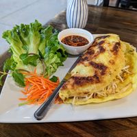 Banh Xeo Chay - A vegan crêpe. at Sunflower in Austin