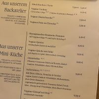 Baked goods and snack menu   at Cafe Lozzi in Munich