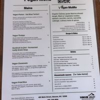 They have an entire vegan menu! And the food is so delicious.   at Momo Valley in Beacon
