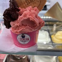 Blood orange, dark chocolate, and pistachio!   at I Scream Gelato in Miami Beach