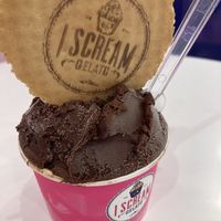 Plain old dark chocolate  😋  at I Scream Gelato in Miami Beach