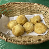 Bolinho de palmito com jambu, tucupi e castanha   at Sabores da Amazônia in Balneario Camboriu