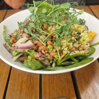 Bean salad at E3 Vegan in East London
