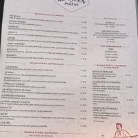 La carta  at Almacén de Pizzas in Asia