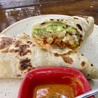Vegan chorizo burrito   at Northswell Sabor Natural in Sayulita