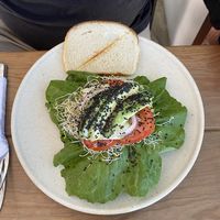 Avocado and mushroom toast at Northswell Sabor Natural in Sayulita