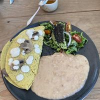 Vegan Chickpea omelette at Northswell Sabor Natural in Sayulita