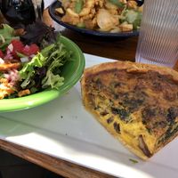 Vegan mushroom tart with salad   at Tower Cafe in Sacramento