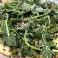 Flat bread with arugula, mushrooms, vegan cheeses and chimichurri  at Wildseed  in Palo Alto
