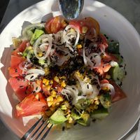 Heirloom tomato saladd  at Wildseed  in Palo Alto